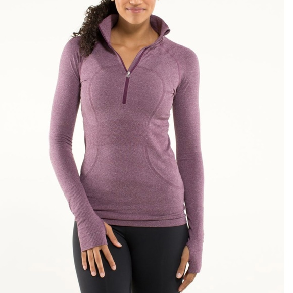 lululemon athletica Tops - Lululemon Run Swiftly Tech 1/2 Zip Plum